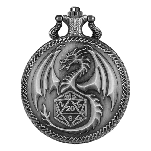 Würfel -Pocket Watch Hülle - Metalldrachenkoffer, Oriental Art Box | 13x7.5x4,5 cm Fantasy-Storage Chest mit Deckel, Steampunk-Accessoire für Männer und Frauen-Rollenspiele, Brettspiele oder antikes G von Generisch