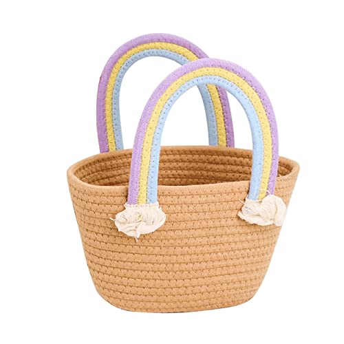 Xipu Baumwollseil gewebte Tasche Cloud Handtasche Mode Handtasche DIY Auto Netz Tasche Handtasche Halter, khaki, A von Generisch