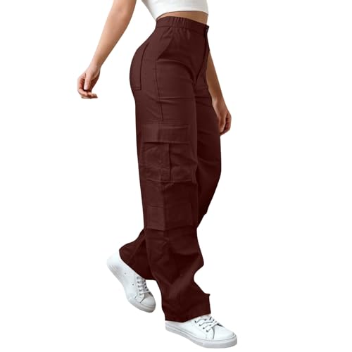 Y2K Cargohose für Damen High Waist Hip Hop Freizeithose Breites Bein Boyfriend Hose Locker Freizeithose Teenager Mädchen Streetwear Cargo Hosen mit Taschen Sommer Vintage Parachute Hip Hop Pants Y2K Cargohose für Damen High Waist Hip Hop Freizeithose Breites Bein Boyfriend Hose Locker Freizeithose Teenager Mädchen Streetwear Cargo Hosen mit Taschen Sommer Vintage Parachute Hip Hop Pants von Generisch