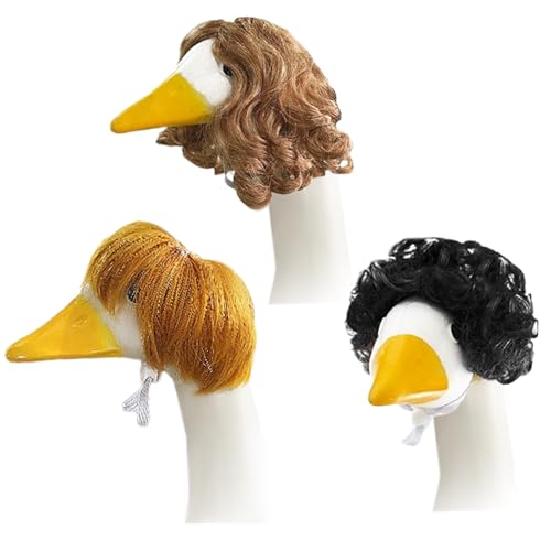 Yard Duck Perücke, lustige -Ente Rollenspiel-Perücke, dekorativ, wetterfest, Haar-Accessoires, saisonale Cosplay-Kopfbedeckung für Ostern, Weihnachten, Urlaub von Generisch