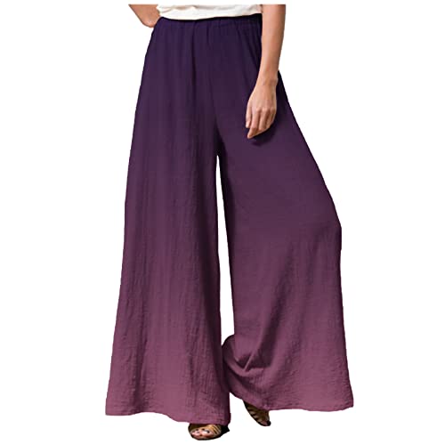 Yoga Hosen Damen, Palazzo Hose Damen Sommer 90Er Jahre Outfit Damen Sportkleidung Frauen Große Größen Damen Jogghose Damen Sommer Damen Sommer Hose Muster Hosen Damen Sommerhose (Dunkelviolett,5XL) von Generisch