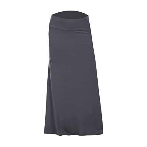 Yoga Rock Damen Lang - Maxirock Damen Lang Elegant High Waist Stretch Bleistiftrock Knöchellanges Midi Rock Einfarbige Sportrock Freizeitrock Gerader Midi-Rock Basic Strickrock Weicher Wickelrock von Generisch