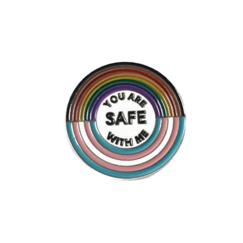 You Are Safe with Me Pin Legierung Pride Pins Regenbogen Pin Einziehbare Krankenschwester Arzt Polizei Geschenke Abzeichen Pins Spule Brosche Anstecknadel Abzeichen Halter Zubehör für Rucksack von Generisch