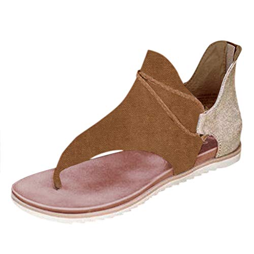Zehentrenner Damen Leder,Damen Sandalen Flach Braun Strandschuhe Weich rutschfest Freizeitschuhe Open Toe Atmungsaktiv Wanderschuhe Leichtgewichts Outdoorsandalen Komfortable Sommerschuhe Zehentrenner Damen Leder,Damen Sandalen Flach Braun Strandschuhe Weich rutschfest Freizeitschuhe Open Toe Atmungsaktiv Wanderschuhe Leichtgewichts Outdoorsandalen Komfortable Sommerschuhe von Generisch