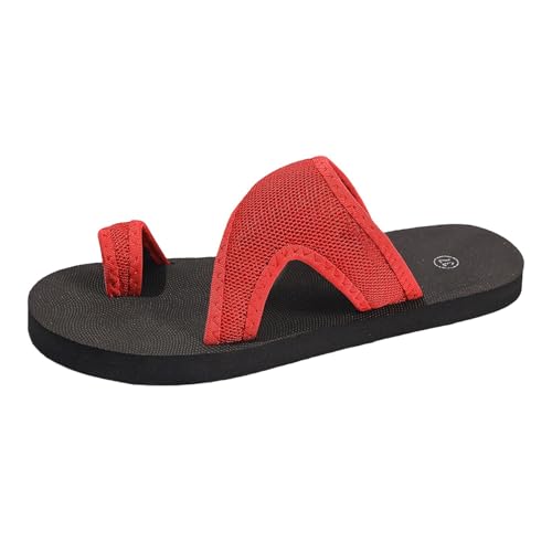 Zehentrenner Damen Slipper, Hausschuhe Damen Pantoletten Unisex Flache Badeschuhe Bequem Lässige Badeschlappen Mesh Atmungsaktiv Strandschuhe Leichte Flip Flops Badeschuhe Boho Freizeitsandalen 1 von Generisch