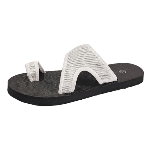 Zehentrenner Damen Slipper, Hausschuhe Damen Pantoletten Unisex Flache Badeschuhe Bequem Lässige Badeschlappen Mesh Atmungsaktiv Strandschuhe Leichte Flip Flops Badeschuhe Boho Freizeitsandalen 1 von Generisch