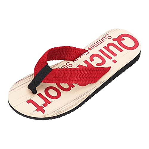 Zehentrenner Herren Sommer Flip Flops Badelatschen Hausschuhe Pantoletten Flache Boden Freizetisandalen Rutschfeste Leichte Badeschuhe Sommer Outdoor Strandschuhe Comfortable Offene Zehe Sandalen von Generisch
