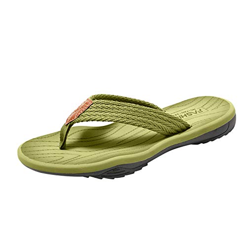 Zehentrenner Leder mit Arch Support Sandalen Sommer Männer Frauen Neigung Ferse Strand Flip Flops Weich Leder Stoff Badelatschen Sommer Beach Rutschfest Pantoletten Hausschuhe von Generisch