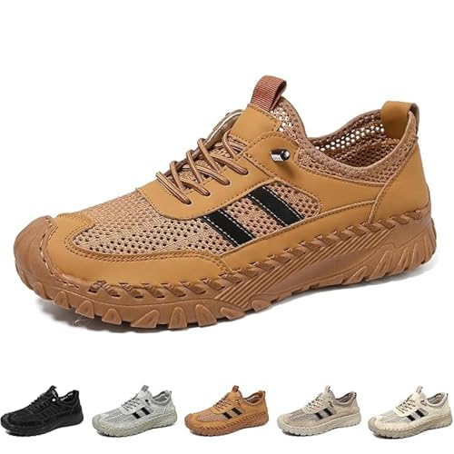 Zenfaze Orthopädische Schuhe für Herren, Fußgewölbeunterstützung, orthopädische Wanderschuhe, Slipper, orthopädische Wanderschuhe, braun, 41 1/3 EU von Generisch