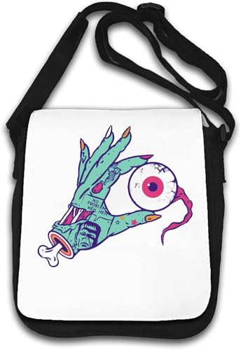 Zombie Hand Frankenstein No Problem Heh Heh Schultertasche weiß von Generisch