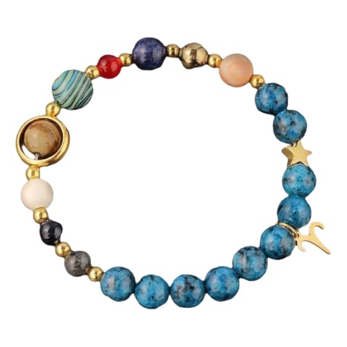 Zwölf Sternzeichen Naturstein Armbänder Blau Marmor Rot Blau Malachit Lapislazuli Zeichenstein Türkis Männer Frauen Muttertag Weihnachten Geburtstagsgeschenke, 6.6-8.5inch, Natürliches Erz, Malachit von Generisch