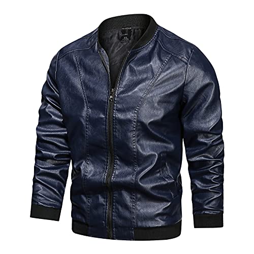 bikerjacke herren leder mit kapuze leather jacket men ledermantel herren echtleder lammfell lederjacke herren schwarz gefüttert langer schwarzer ledermantel herren von Generisch