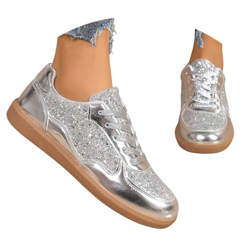 black friday angebote 2024 ab wann,Glitzer Schuhe Damen Elegant Turnschuhe Karneval Sneaker Festliche Pailletten Laufschuhe Party Silvester Damenschuhe Glänzend Rave Stiefeletten Brautschuhe Flach von Generisch
