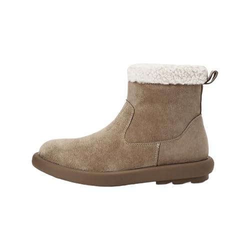 damen stiefeletten warm gefüttert Damen Winterstiefel Wasserdicht Halbhohe Stiefeletten Wärme Kunstfell Gefüttert Stiefel Bequem Weitschaft Damenstiefel Leicht Langschaft wanderschuhe Khaki von Generisch