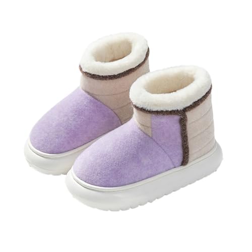 damen winterschuhe gefüttert Damen Stiefeletten Wasserdicht Mit Zipper Stiefeletten Wärme Kunstfell Gefüttert Stiefel Bequem Reißverschluss Damenstiefel Leicht wanderschuhe wasserdicht Lila von Generisch