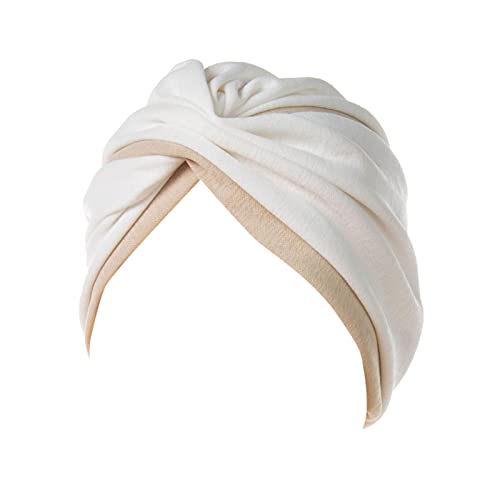 , elastische, einfarbige, bequeme Kappe, große Perlenkappe für Damen Brillenetui (White, One Size) von Generisch