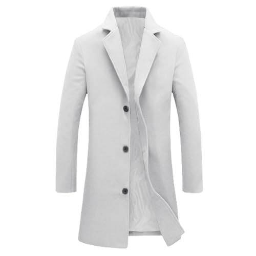 fahrradjacke Trenchcoat Herren Jacke Wintermantel Herren Mit Multi Taschen Einfarbiger Winterjacke Mit Button Winter Warm Ohne Kapuze Windjacke Fleece Bequem Fit Softshelljacke steppjacke leicht von Generisch