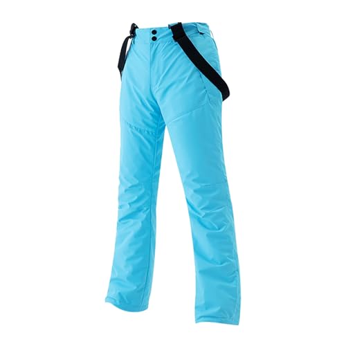 gefütterte Jeans Damen, Damen Skihose Warm Winter Wanderhose Outdoorhose Wasserdicht Winddicht Schneehose Winterhose Gefüttert Baggy Thermohose Große Größen Arbeitshose mit Abnehmbaren Trägern von Generisch