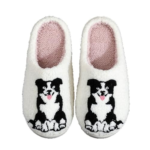 hausschuhe teenager mädchen Hausschuhe Damen Winter Memory Foam Plüsch Pantoffeln Warm Schlupfschuhe Pelzigen Flache Hause Schuhe Bequem Lustige Filzpantoffeln Geschlossene Pantoletten Weiß 35 von Generisch