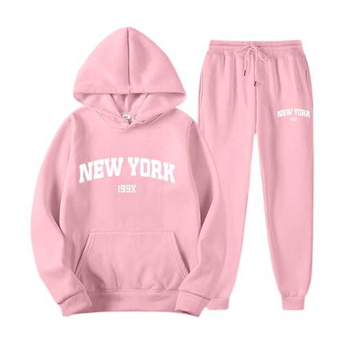 Generisch Jogginganzug Set Herren Sweatshirt und Jogginghose Unisex Warmes Trainingsanzug Langarm Sportanzug Sport Outfit S et Zweiteiler Elegant Jogger Bequem von Generisch