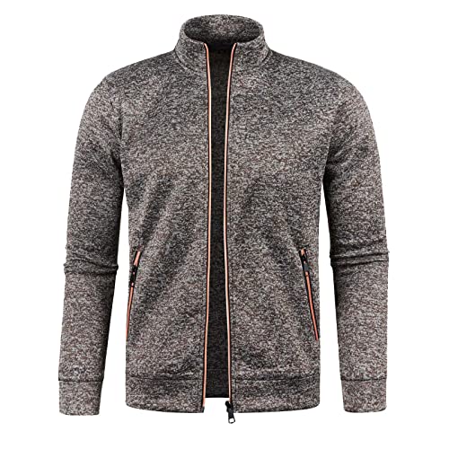 Sweatjacke Herren Kapuze Mit Reissverschluss Sportjacke Jacke Klassisch Stehkragen Trainingsjacke Strickjacke Mit Taschen Laufjacke Freizeitjacke Leichte Softshelljacke von Generisch