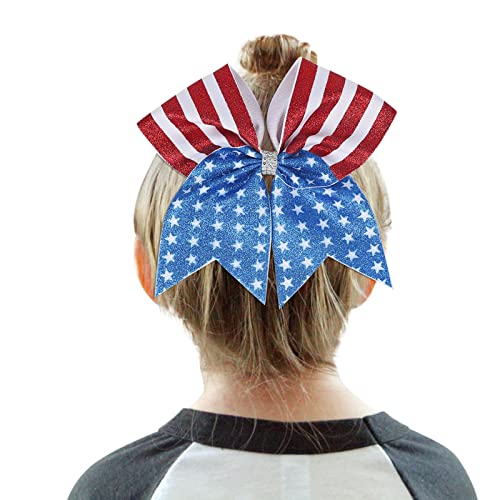 kopfbedeckung Damen Hüte Herren Mützen Caps 1PC Haargummis Unabhängigkeitstag Bowknot Kopfschmuck Seile Dekorationen Kopfschmuck Dekoration Haargummis für Mädchen Schweißband (Multicolor, One Size) von Generisch