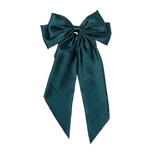 kopfbedeckung Damen Hüte Herren Mützen Caps Band Haarspange Haar Mode Haarnadel Schleife Satin Frauen Vintage Clip Bowknot Stirnband Yoga Band Haare (Green, One Size) von Generisch