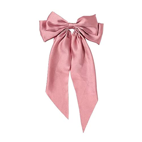 kopfbedeckung Damen Hüte Herren Mützen Caps Band Haarspange Haar Mode Haarnadel Schleife Satin Frauen Vintage Clip Bowknot Stirnband Yoga Band Haare (Pink, One Size) von Generisch