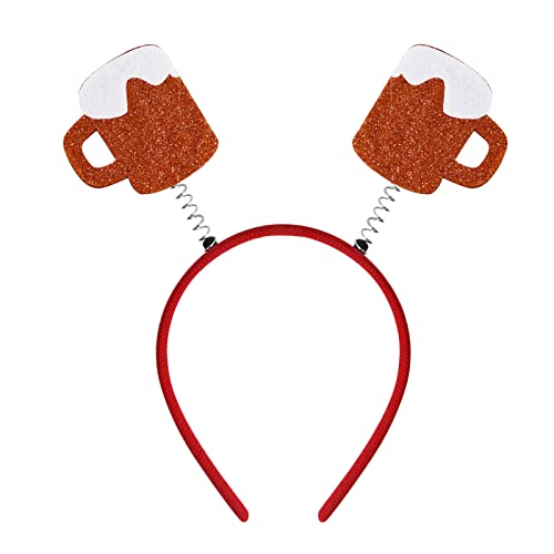 kopfbedeckung Damen Hüte Herren Mützen Caps Feiertags-Stirnbänder, süße Oktoberfest-Hutaufsätze, toller Spaß, Oktoberfest, Feiertagsthemen, Weihnachtsfeier, Fotostand Stirnband Jungen (C, One Size) von Generisch