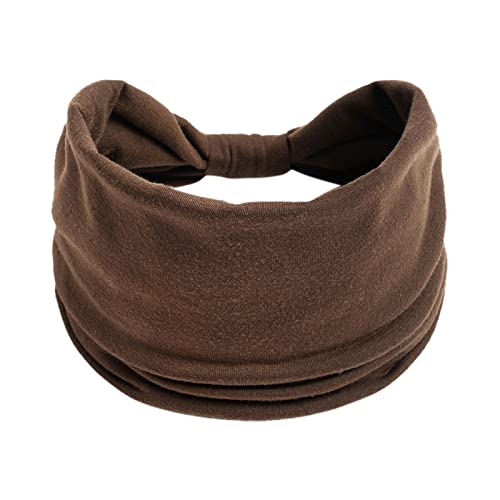 kopfbedeckung Damen Hüte Herren Mützen Caps Stirnband Stirnband Wicking Yoga Damen Geknotetes Stirnband Laufen Hijab Breites Haar Elastisches Übungsstirnband Rutschfestes Männer (K, One Size) von Generisch