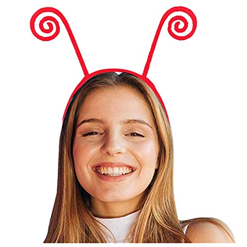 kopfbedeckung Damen Hüte Herren Mützen Caps Unisex Cosplay Lustiges Zubehör antenne Design Party Kostüm Cosplay Headband Football Equipment (Red, One Size) von Generisch