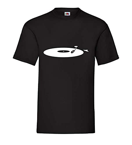 laufender Schallplattenspieler Männer T-Shirt Schwarz M von shirt84