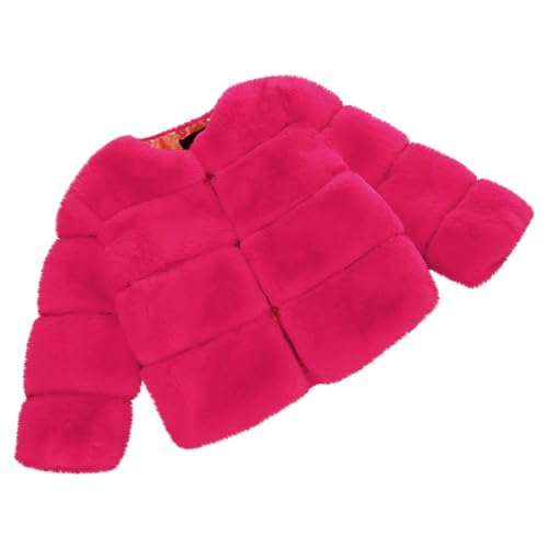 mädchen Wärme Jacken Jungen 158 Herbst Kinder Mädchen Mantel Winter winddicht verdicken Mantel Jacke Kleinkind warme Oberbekleidung Jacke Kids 122 Kinderjacken Teenager 146 (Hot Pink, 8-9 Years) von Generisch