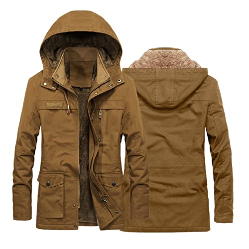 männer jacken winter lang daunenmantel herren lang winter warm flanell jacke herren gefüttert 4xl männer winterjacke kuscheljacke herren herren windbreaker herren wasserdicht winter von Generisch