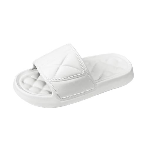 memory sohle damen Baumme Ergonomische Damen Hausschuhe Pammys Original Cozy Slides Ultraweiche Flip Flops chnelltrocknende Memory‑Foam Slipper mit Rutschfester Sohle SlidesBadeschuhe Weiß 39 von Generisch