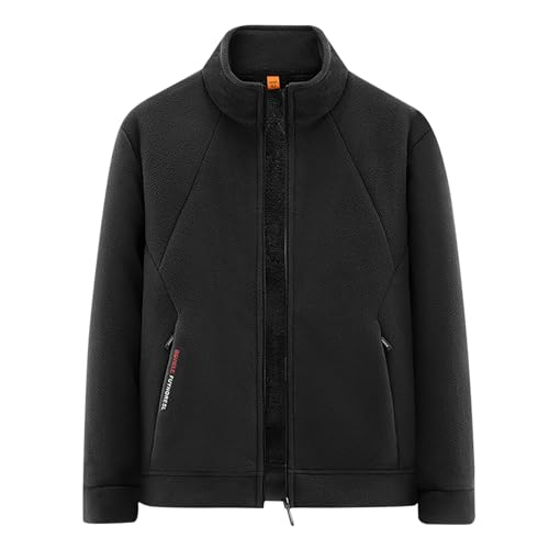Fleecejacke Herren Outdoor Winter Warm - Teddy Jacke Mit Reißverschluss Gefüttert Winterjacke Arbeitsjacke Micro Fleece Wendejacke Freizeit Stehkragen Herrenjacke Sherpa Jacke Fleecejacke Herren Outdoor Winter Warm - Teddy Jacke Mit Reißverschluss Gefüttert Winterjacke Arbeitsjacke Micro Fleece Wendejacke Freizeit Stehkragen Herrenjacke Sherpa Jacke von Generisch