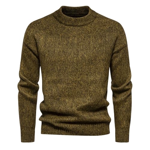 pullover Herren Klassischer Bequem Langarmshirt Feinstrick Warmer Winter Pullover Pulli mit Sweatshirts Für Herren Herren Wollpullover Blau Sweatpullover Herren Ohne Kapuze von Generisch