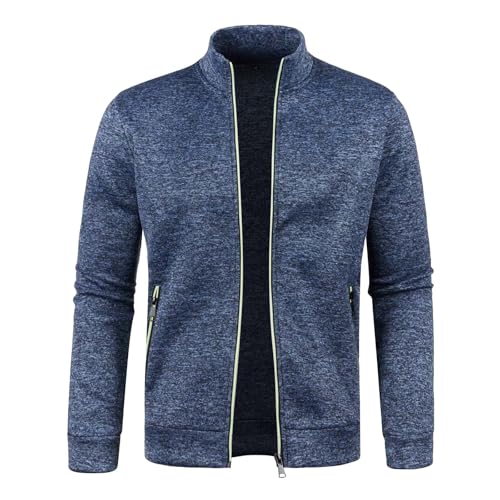 Sweatjacke Herren Kapuze Mit Reissverschluss Sportjacke Jacke Klassisch Stehkragen Trainingsjacke Strickjacke Mit Taschen Laufjacke Freizeitjacke Leichte Softshelljacke von Generisch