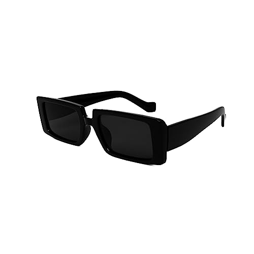 salazar.plus Sonnenbrille Breit Rechteckig Unisex 2 Farben Damen Herren Brille Schwarz Weiss (schwarz) von Generisch