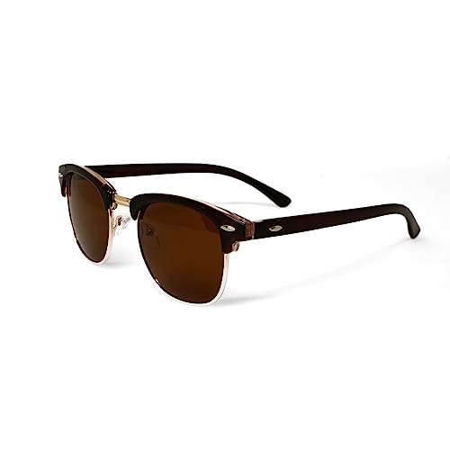 salazar.plus Sonnenbrille Rund Rechteckig Unisex 2 Farben Damen Herren Brille Schwarz Braun (Braun) von Generisch