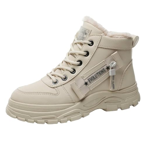 snow boots damen wasserdicht Damen Stiefel Wasserdicht Halbhohe Stiefeletten Wärme Gefüttert Winterstiefel Niederung Damenstiefel Leicht Weitschaft wanderschuhe Khaki von Generisch