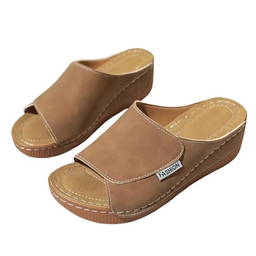 sommerschuhe damen breiter fuß Vivastep Sandalen Damen Ergonomische Rutschfeste Orthopädische Sandaletten Comfortable zur Schmerzlinderung Pantoletten Plateau Sandals Hausschuhe Braun 37 sommerschuhe damen breiter fuß Vivastep Sandalen Damen Ergonomische Rutschfeste Orthopädische Sandaletten Comfortable zur Schmerzlinderung Pantoletten Plateau Sandals Hausschuhe Braun 37 von Generisch