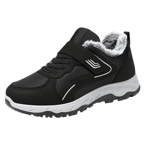 stiefeletten damen wasserdicht Damen Stiefel Winter Wasserdicht Mit Zipper Stiefeletten Wärme Gefüttert Winterstiefel Niederung Damenstiefel Leicht Weitschaft wanderschuhe Schwarz von Generisch