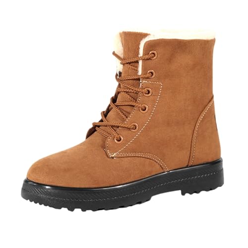 wander schuhe damen wasserdicht Winterschuhe Damen Warm Außenbereich Stiefel Gefüttert Boots Schneestiefel Winter Trekking Wanderschuhe Rutschfest Winterstiefel Winterboots Reitstiefeletten Khaki 44 von Generisch