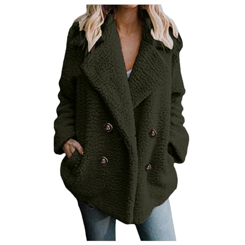 warehouse-deals, sparabos angebote, winterjacke damen warm teddy fleecejacke Ladies Oversized Sherpa Coat Jacket Winter Warm Mantel Flauschig Fleece Revers Plüschjacke, meine bestellung anzeigen von Generisch