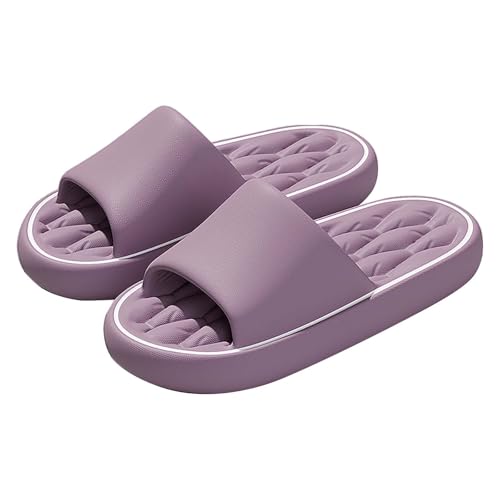 weiche sandalen damen soft Baumme Ergonomische Hausschuhe Damen Herren Ultraweiche Schnelltrocknende Bequem Super Weich Rutschfest Badeschuhe Slippers Memory‑Foam Slipper mit Rutschfester Marine 39 von Generisch