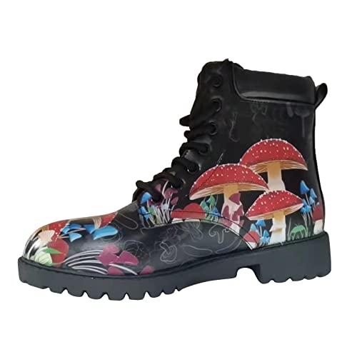 winter boots men waterproof Damenstiefel Schnürstiefel Bequemer Reißverschluss Warmes Futter Winterstiefel Rutschfest Stiefeletten Outdoor Gartenschuhe Trekkingstiefel Wasserdicht Stiefel Rot 40 von Generisch