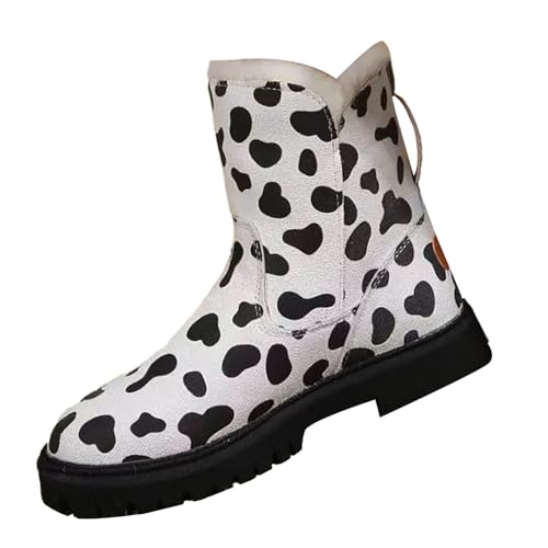 winter boots women wasserdicht Winterstiefel Damen Gefüttert Winterschuhe Schneestiefel Warm Stiefeletten Wasserdicht Elegant Winter Boots Outdoor Stiefeletten Mit Seitlicher Reißverschluss Weiß 37 von Generisch