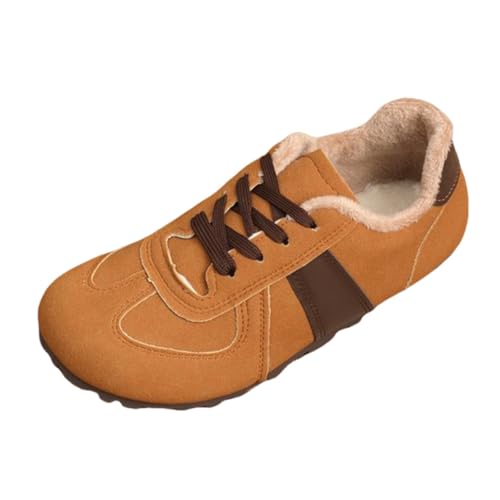 winterschuhe damen breiter fuß Winterstiefel Damen Wasserdicht Mit Zipper Stiefeletten Wärme Kunstfell Gefüttert Stiefel Bequem Weitschaft Damenstiefel Leicht Langschaft schneeschuhe Braun von Generisch