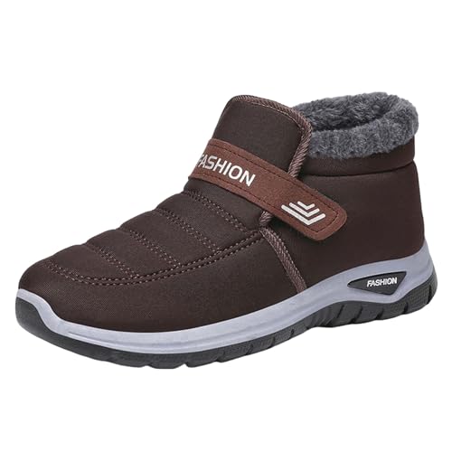 winterschuhe wasserdicht damen Winter Damenstiefel Wasserdicht Mit Zipper Stiefeletten Wärme Kunstfell Gefüttert Stiefel Bequem Reißverschluss Damenstiefel Leicht damen wanderschuhe Braun von Generisch